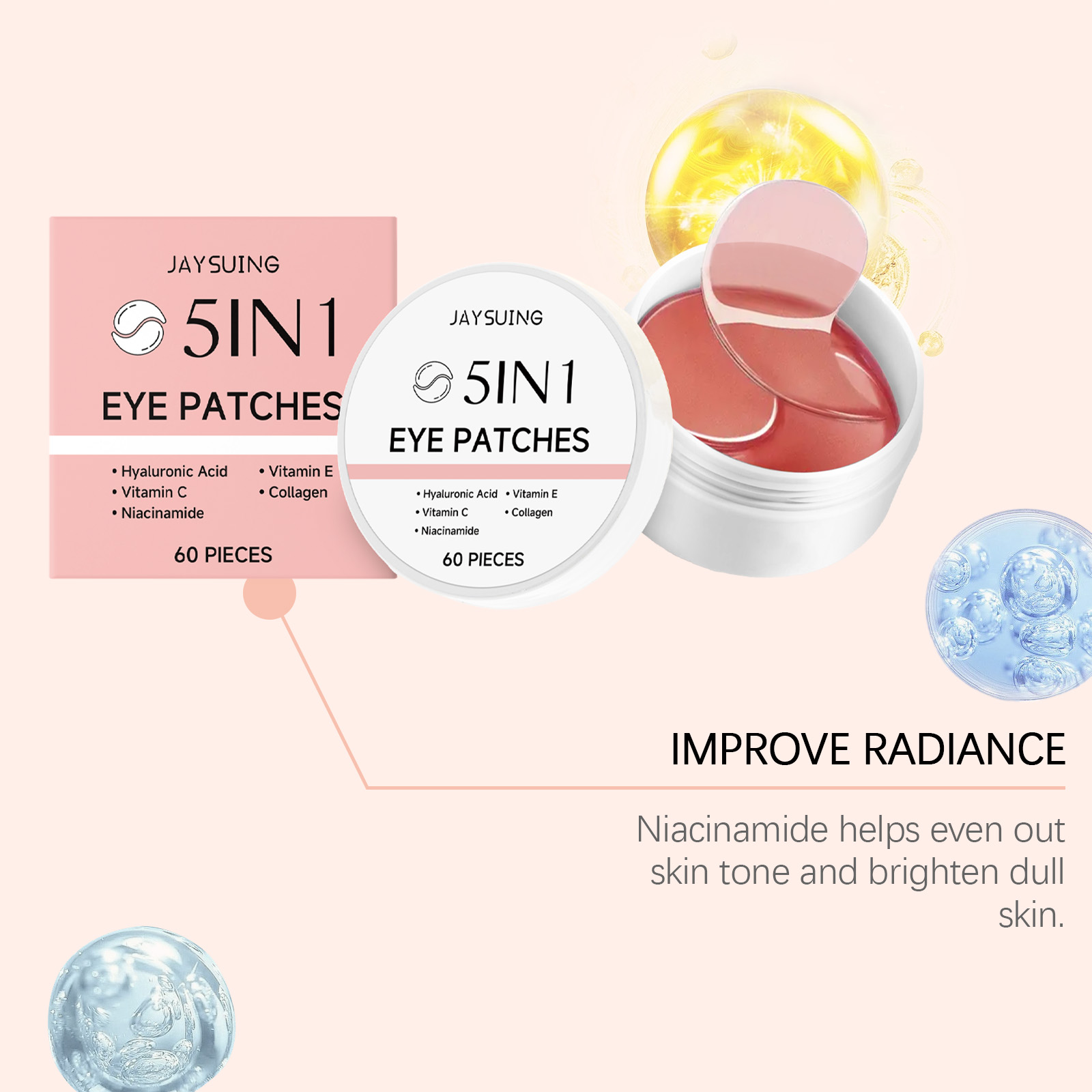JAYSUING 5-in-1 Under Eye Patc - Hyaluronic Acid Facial Serum ulasan dan harga