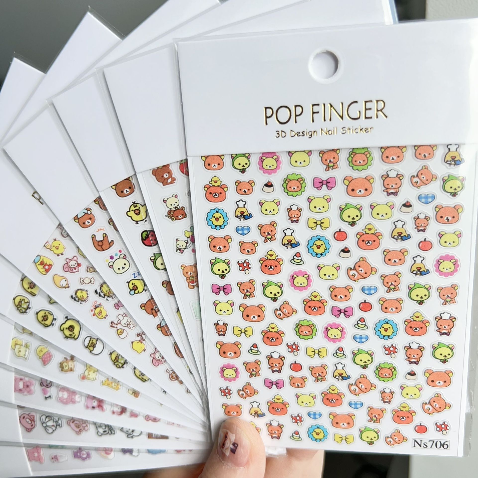 6pcs Cartoon Anime for Rilakku - Nail Art ulasan dan harga