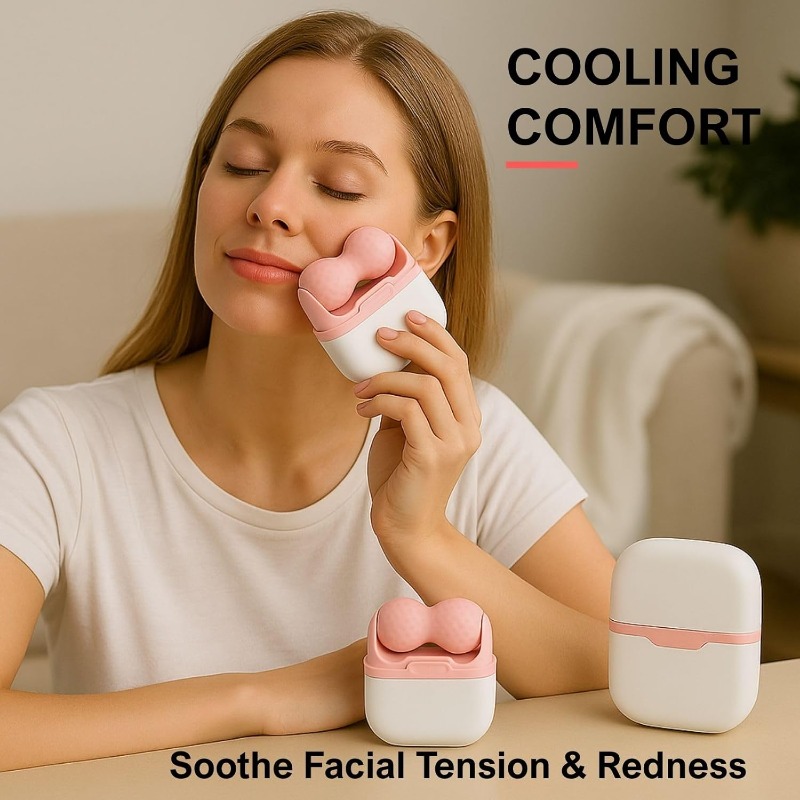 Dual Head Ice Roller for Face  - Face Ice Roller Puffiness ulasan dan harga