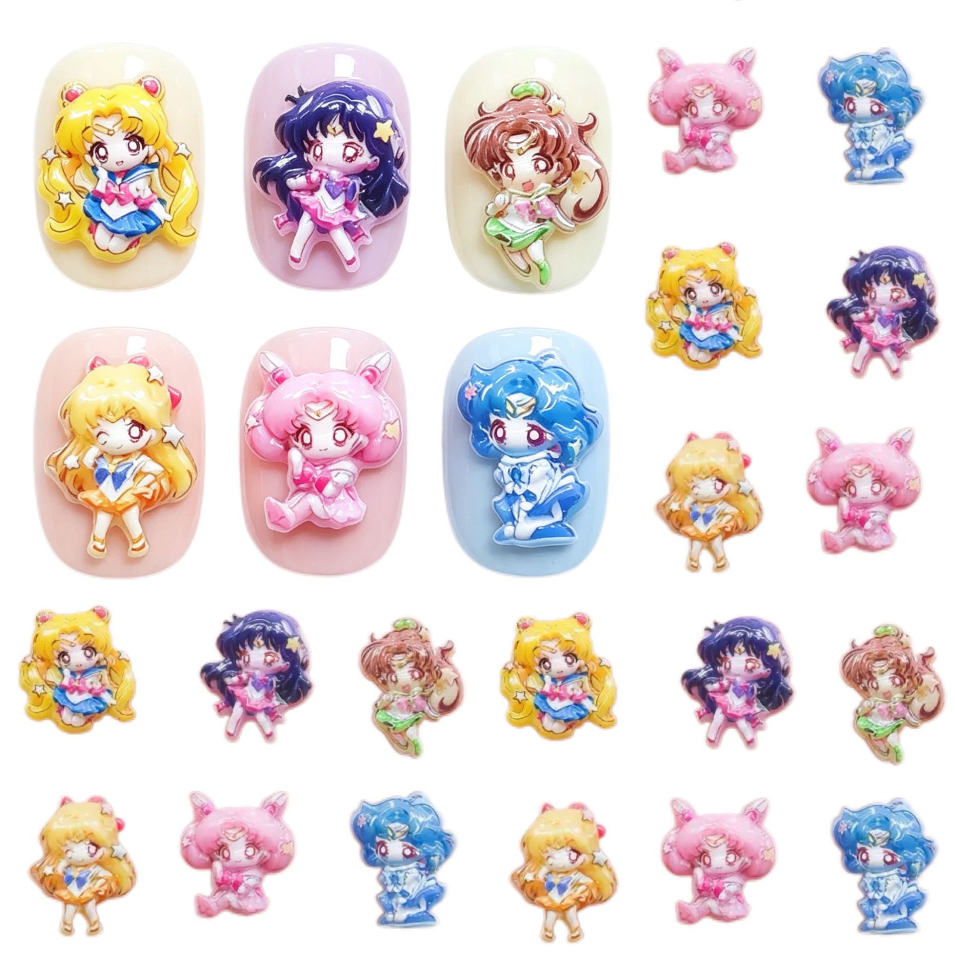 30/100pcs Cartoon for Sailor M - Nail Art ulasan dan harga