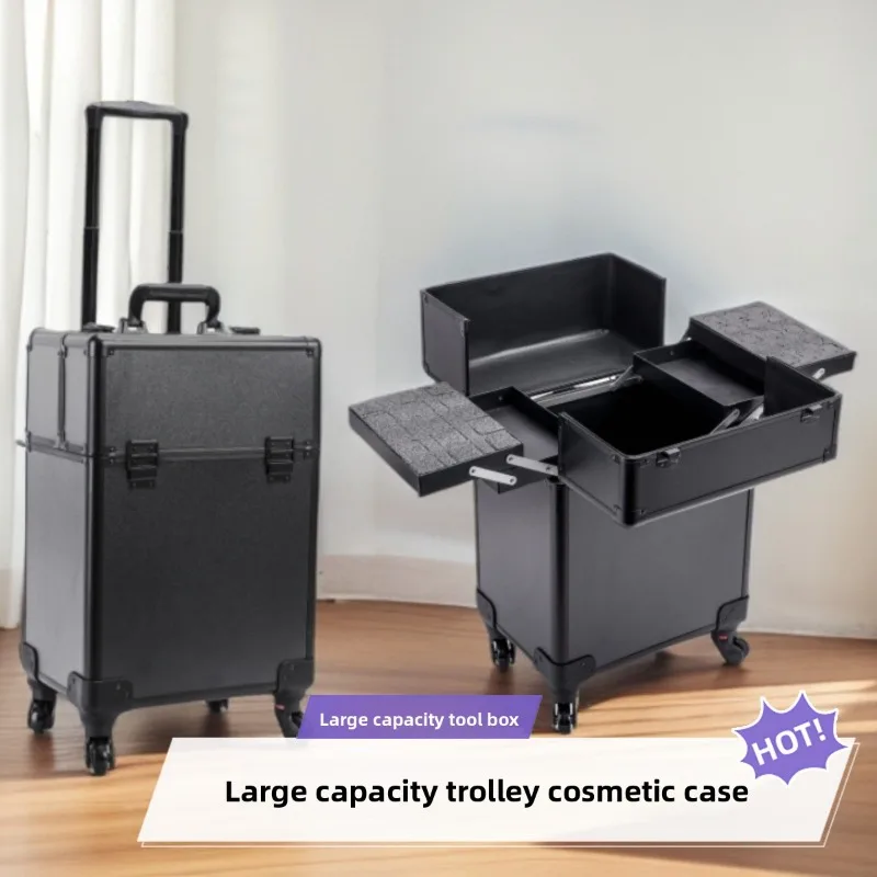 Rolling Cosmetic Luggage Organ - Makeup ulasan dan harga