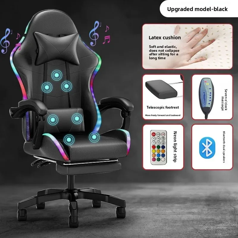 E-sports Chair Lights Bluetoot - Massage ulasan dan harga